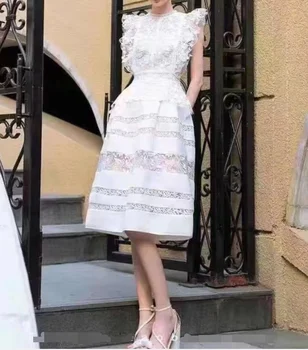 Balta Suknelė Aukščiausios Kokybės Nėriniai Moterų Naktinis Klubas Seksualus Atostogų Suknelės Ilgos Vasarinės Suknelės XS-XL