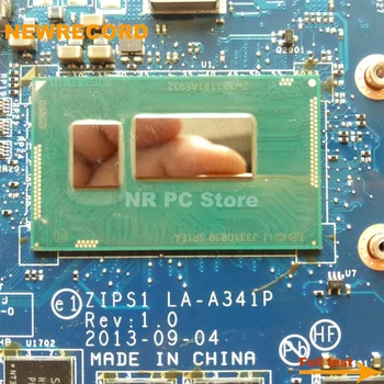 NEWRECORD ZIPS1 LA-A341P FRU 04X5478 04X5479 04X5489 04X5490 Lenovo Jogos S1 Nešiojamą kompiuterį Plokštė SR1EA I7-4600U CPU, 8GB RAM