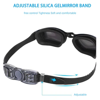 JULI Profesionalūs Plaukimo Akiniai plaukti akiniai su ausų, Nosies įrašą Electroplate atsparus Vandeniui Silikonas очки для плавани 2004