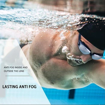 JULI Profesionalūs Plaukimo Akiniai plaukti akiniai su ausų, Nosies įrašą Electroplate atsparus Vandeniui Silikonas очки для плавани 2004