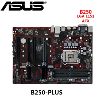 Naujas ASUS B250-PLUS desktop Board Plokštės Plokštė Intel LGA-1151 ATX pagrindinę plokštę su LED apšvietimo DDR4 2400MHz dual M. 2
