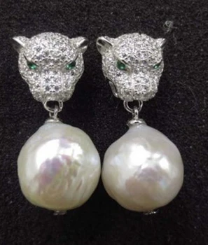 Nemokamas pristatymas 13378 naujo dizaino originali 12mm baltas Japonų Kasumi perlo auskaru