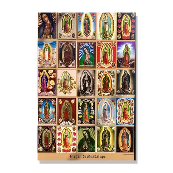 Religija Mergelės Marijos Šiaurės Plakatas Sienos Meno Tapybos Drobės Lady of Guadalupe Plakatai Sienos Nuotraukas Kambarį Neįrėminti