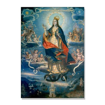 Religija Mergelės Marijos Šiaurės Plakatas Sienos Meno Tapybos Drobės Lady of Guadalupe Plakatai Sienos Nuotraukas Kambarį Neįrėminti