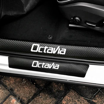 Už Skoda Octavia 2 Automobilių Durų Slenksčio Raštas Auto Sveiki Pedalo Durų Slenksčio Nusitrinti Anti Nulio Plokštė, Lipdukai, Automobilių Reikmenys