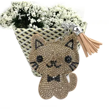 Korėjos versija odos mielas kačiukas klavišą fot maišas kabo automobilių gražaus kūrybinio pakabukas mažų dovanų.