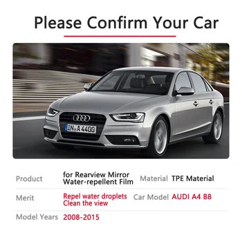 Pilnas draudimas Anti Rūko Kino Rainproof galinio vaizdo Veidrodžiai Audi A4 B8 S4 2008~Automobilių Lipdukas Priedai 2009 m. 2010 m. 2011 m. 2012 m. m.