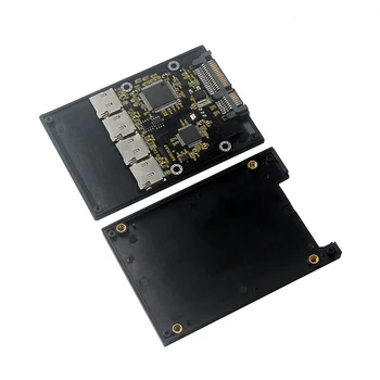 Karšto 4 Mikro SD/TF Kortelę į SATA Konverteris Kortelės 22Pin RAID Quad TF Kortelę į SATA 2.5 Colio SSD Adapterio plokštę