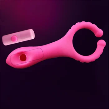 Nedelsiant triple vibratorius Žiedai Masažas Stick Masturbacija nedelsiant Padidinti skatinti Indai Klitorio Vibracija sekso žaislų Pora