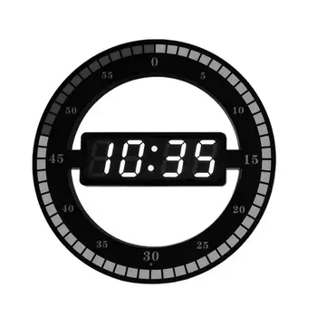 LED Skaitmeninio Sieninis Laikrodis Elektroninis Naktį Švyti Turas 3D Sieniniai Laikrodžiai Automatiškai Reguliuoti Ryškumą Stalinis Laikrodis JAV, EU Plug