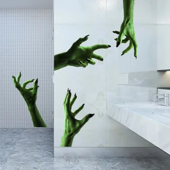 Žalia Zombie Rankas Sienos Lipdukai Lipdukas 