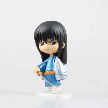 Anime Gintama Sakata Gintoki Takasugi Shinsuke Okita Sougo Katsura Kotarou PVC Veiksmų Skaičius, Kolekcionuojamos lėlės Modelio žaislas 10cm