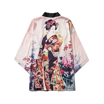Atsitiktinis Derliaus Spausdinimo Drabužių, Tradicinių Kimonos Blusas Mados Harajuku Vyrų Japonų Stiliaus Seksualus Paplūdimio Drabužių Yukata