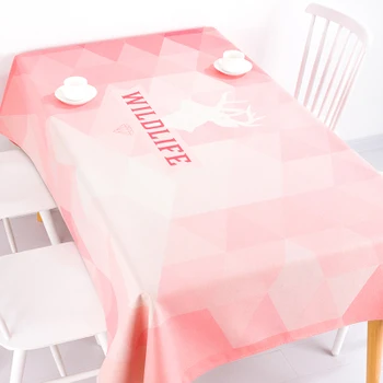Šiaurės šalių šiuolaikinio minimalistinio In pink elnias kavos staltiesė lino staltiesės padengti storu rankšluosčiu stačiakampio formos antependium apdaila
