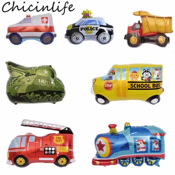 Chicinlife 1Pcs Bakas Gaisrinės Sunkvežimių Greitosios pagalbos Traukinio Policininkas Automobilių Folija Balionas Gimtadienio Vaikų Žaislai Balionas Supplie