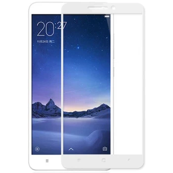 Grūdintas stiklas LCD padengti screen protector Vidrio 2D Visiškai Baltas Apima LCD Touch Už Xiaomi Redmi 3
