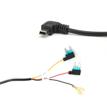 Tris Sunku kit laidas mini USB automobilinis įkroviklis, maitinimo adapteris keitiklis, Brūkšnys Cam DVR recorder pratęsti įrašymo laikas