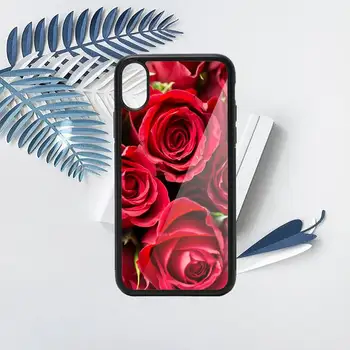 Rožių gėlių Raudonos, rožinės spalvos mobilųjį Telefoną Atveju PC 