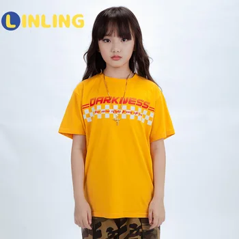 LINLING Naujų 2020 m. Vasarą Trumpas Lentynos 2020 Marškinėlius Vaikų Berniukų, Mergaičių Spaudinių Dizainas Pledas Tshirts Kawaii Harajuku T-shirts V245