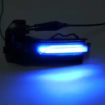 Pora LED Dinaminis Pusės galinio vaizdo Veidrodis Lemputė Gintaro+Mėlyna Posūkio Signalo Žibintai Žibintas, skirtas AUDI Q2 2018-2020 Q3 2019-2020