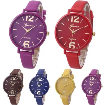 Ženevos Moterų laikrodžiai Dirbtiniais Odos Riešo Žiūrėti curren Kvarcinis Analoginis Žiūrėti prabanga Atsitiktinis Klasika Dovanų Paprasta Ponios F80