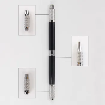 Didmeninė Profesinės Tebori Microblading rašiklis permanentinis makiažas mašina Sidabro Vadovas antakių pieštuko 3 1. naudojimo