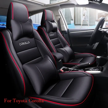 Prekių ženklų Custom Stiliaus Specialių automobilių sėdynių užvalkalai Toyota Corolla 2016 2017 2018 Vandeniui odos nuslėpti pagalvėlė