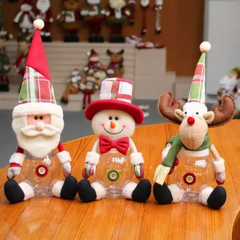 50pcs/daug Linksmų Kalėdų Kepimo Pakavimo Maišeliai Animacinių filmų Kalėdų Santa Claus Sniego Užkandis Saldainių Maišelį Slapukus Saldainiai Saugojimo Krepšys