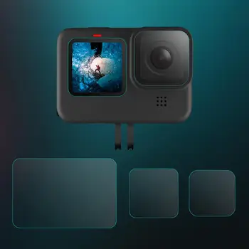 Grūdintas Filmas Tinka GoPro 9 Grūdintas Kino Hero9 Priekiniai Ir Galiniai Ekrano Apsauginės Plėvelės Priimančiosios Objektyvo Stiklo Plėvelė, Priedai