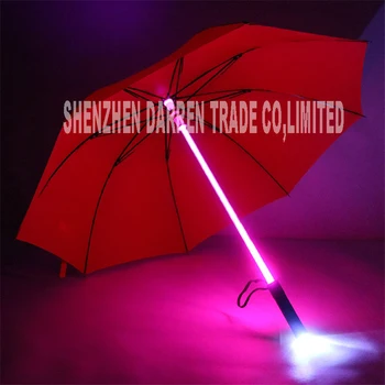 10vnt led blykste šviesiai rožinis skėtis skėtis butelis skėtis fakelas naktį vaikštynės, LED lempos super automatinė verslo skėtis
