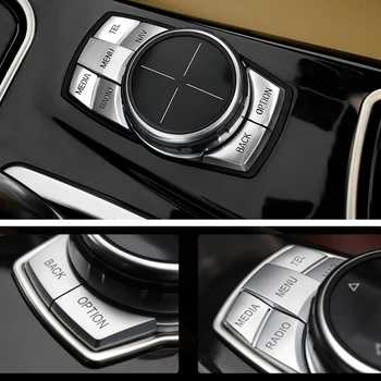 ABS iDrive Automobilio Multimedijos Mygtukai M Emblema Lipdukai BMW E46 E90 E60 F30 F10 E30 X5 E53 E87 E34 E92 M5 Automobilių Stilius