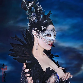 Yra Ye Li Ming Aušros Tamsoje Naktį Teminės Fotografijos Kostiumas Moterims Tamsos Hag Helovyno Cosplay Kostiumas