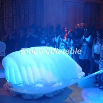 Karšto pardavimo etapas apdailos sprogimo milžinišką pripučiamą apvalkalas, led pripučiami sea shell žmonės gali sėdėti vestuvių renginiai