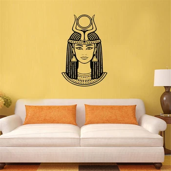 Egiptas Graži Moteris Egipto Karalienė, Imperatorienė Nefertitės Kleopatra Sienos DecalAncient Pasaulio Lipdukai Freskos Vinilo Sienos Lipdukas ph623