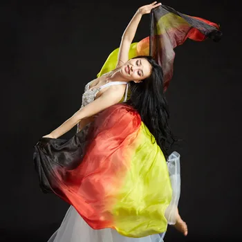 Šilkas Veiklos Dancewear vientisos Spalvos Šviesos Tekstūros Šydas, Skaros Moterų Skara Kostiumų Priedai Pilvo Šokio Vualiai 250cm