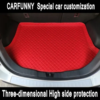 Individualizuotos automobilių Kamieno kilimėliai Atveju Volkswagen Beetle Eos Golf Jetta Passat Tiguan sharan odos Anti-slip kilimų įdėklai
