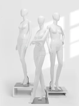 Modelis Rekvizitai Moters Kūno drabužių ekranas manekenas vitrinos Modelio Baltos High-end Vestuvių Plastikinis Manekenas Manekenas Baltas