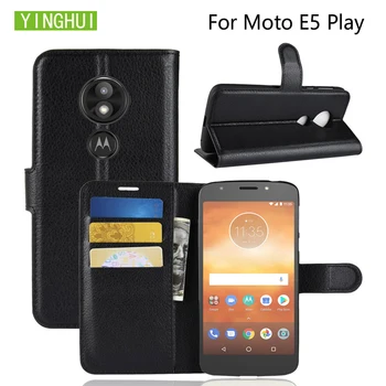 YINGHUI Piniginė PU Odos Atveju Motorola Moto E5 Žaisti 5.2
