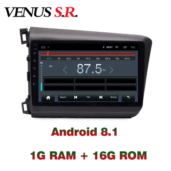 VenusSR Android 8.1 2.5 D automobiliui, dvd Honda civic (2012-m.) multimedijos headunit GPS Radijas stereo gps navigacijos
