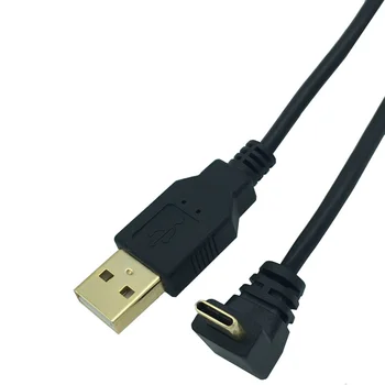 USB2.0 (Tipas A) Vyrų ir USB3.1 (Tipas C)Vyrų Up & Down Kampas USB Duomenų Sync & Charge Cable Jungtis