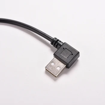 27cm 1PC stačiu Kampu USB 2.0 OTG Vyrų iki 90 Laipsniu, Kairysis Kampas Micro USB 5 Pin Male Kabelio Laido Jungties Adapteris