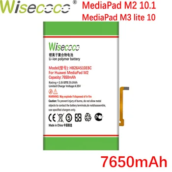 Wisecoco 7650mAh HB26A510EBC Baterija Huawei MediaPad M2 10.1 / M3 lite 10 plokščiųjų ląstelių M2-A01W M2-A01L Telefonas +Sekimo Kodas