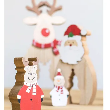 Medinė Mini Kalėdų Eglutę Darbalaukio Papuošalai Linksmų Kalėdų Šalis Dekoro Lentelėje Viešbučio Pokylių Šalis Dekoro Vakarienė Naujųjų Metų 2019