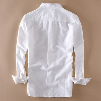 2020 m. pavasarį naujas baltos spalvos plonas skirsnio šviežių orui ilgomis rankovėmis skalbiniai, marškiniai, vyriški paplūdimio atsitiktinis saulės medvilnės marškinėliai