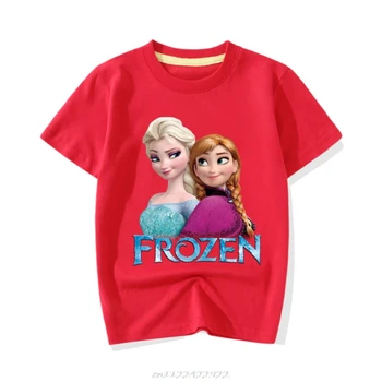 Disney vaikams tee boutique komplektus baby girl viršūnes camisetas animacinių filmų marškinėliai kalėdų drabužių bamblys berniukų vasaros elsa drabužiai