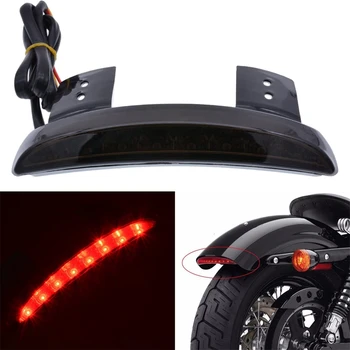 Naujų Motociklų Aksesuarų Dūmų Juoda Chopper Sparnas Edge LED Uodegos Šviesos Geležies Sportster 1200 XL883