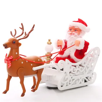 2019 Naujas Kalėdines Elektrines Žaislas Su Muzika Kalėdų Dovana Kalėdų Senelio Elnių Dekoravimas Ornamentais