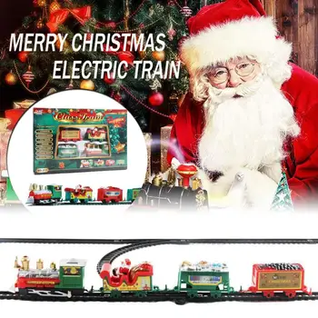 Kalėdų Papuošalai Elektrinio Traukinio Mini Santa Claus Geležinkelių Automobiliu Kūrybos Kalėdų Eglutė Kalėdų Dekoro Vaikas Žaislą Dovanų