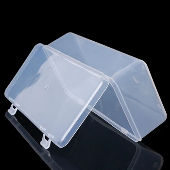 Stačiakampio Formos Plastiko Aišku, Saugojimo Dėžutė Papuošalų Konteinerių Atveju Granulių Organizatorius Atveju