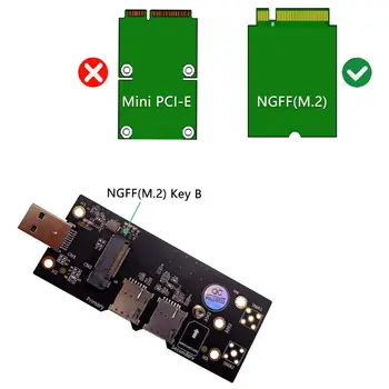 M. 2 Raktas B USB 3.0 Adapteris Riser Card for Desktop PC su Dual SIM Kortelės Lizdas, Jungtis WWAN/LTE SKAIČIUS 2/3/4G 5G Modulis